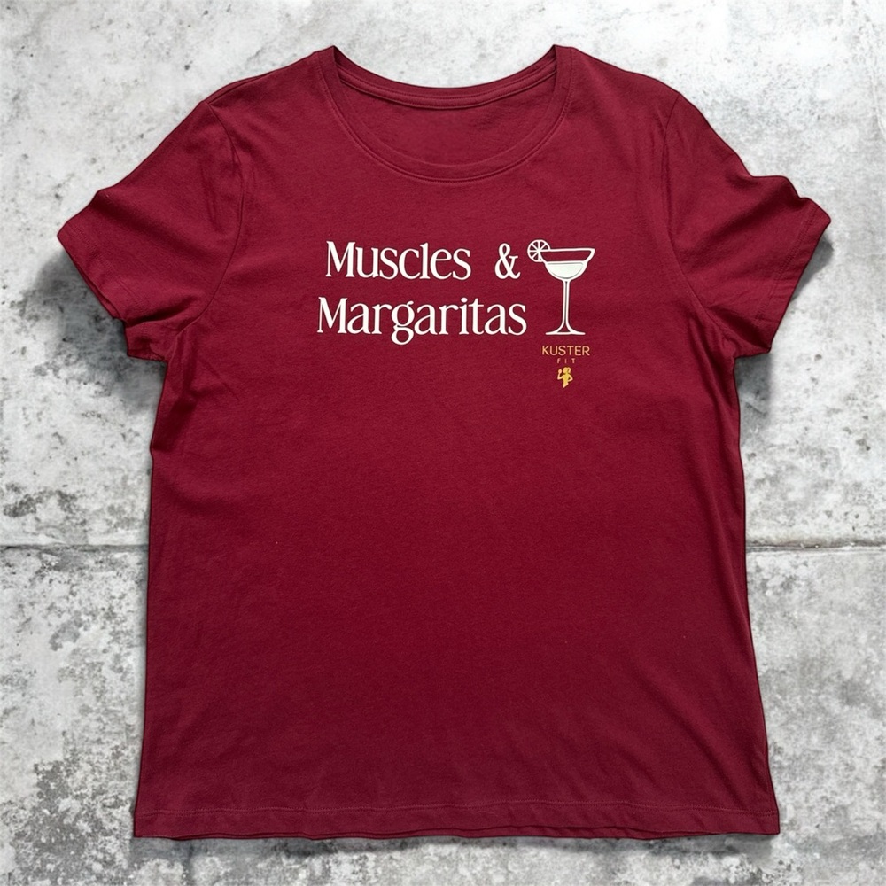 Women’s Large Muscles & Margaritas Graphic Tee Fitted